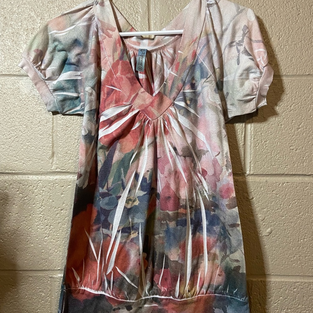 Espresso tye dye look top size medium